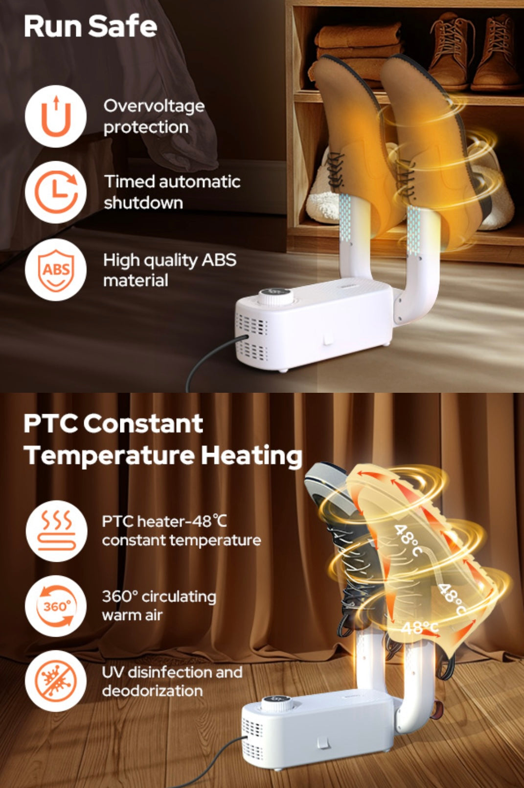 Electric Shoe Dryer with UV Sterilization